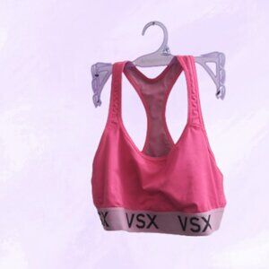 Victoria's Secret VSX Sport bra sporty exercise workout in hot pink size large.